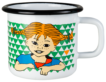 Pippi Långstrump Emaljmugg 3,7 dl - Här kommer Pippi