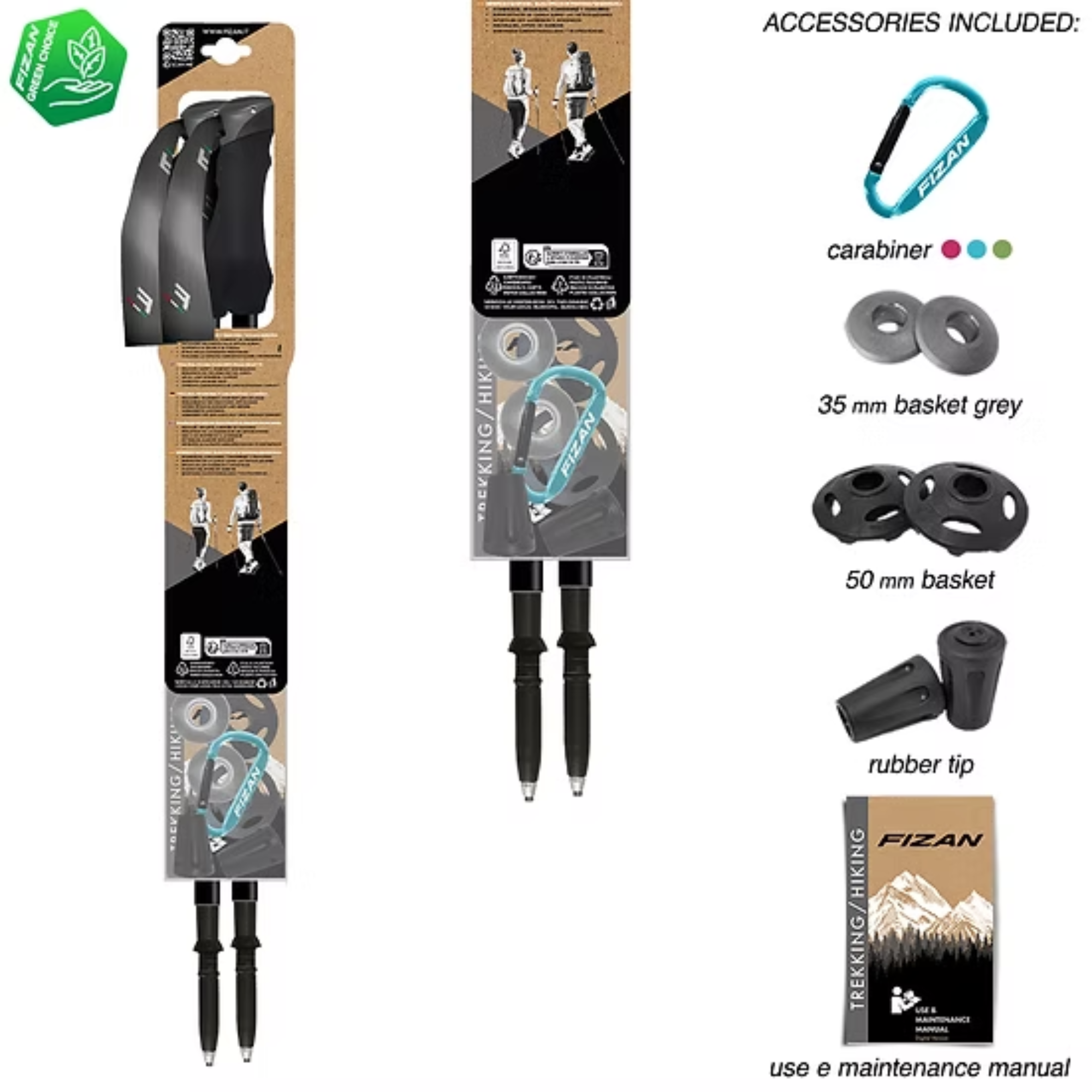 Bastones de trekking UL compactos Fizan - 5