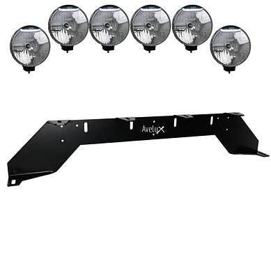 Rally 6 Brakett til 6 ekstralys, 5 mm (max 225mm)