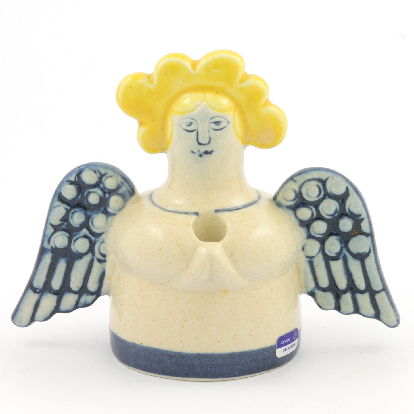 Lisa Larson (1976) Adorable Angel Candleholder 13/10 cm