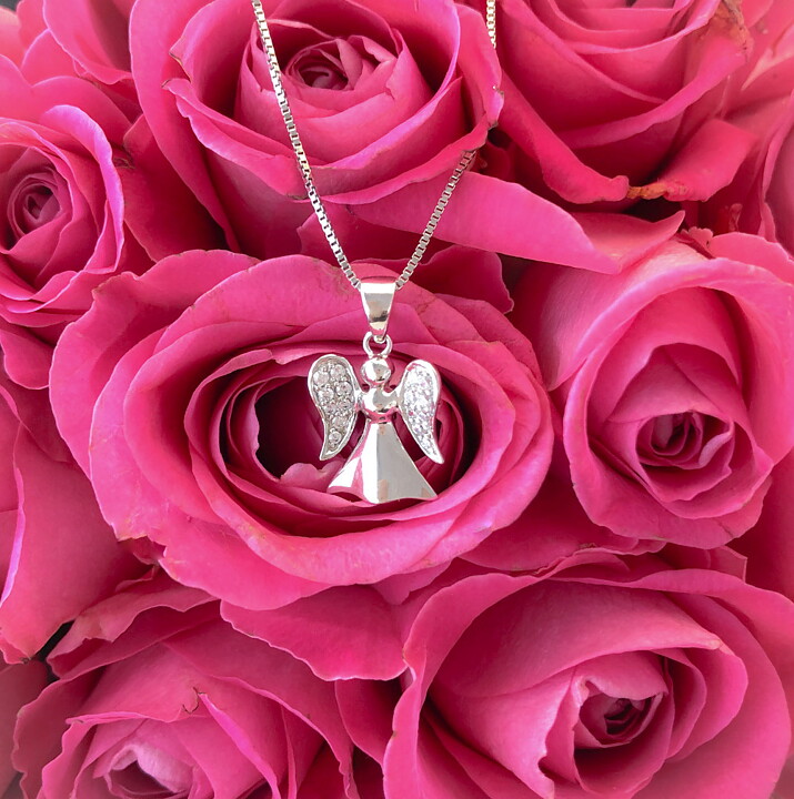 Sweethearts Silverhalsband ÄNGEL 2-pack