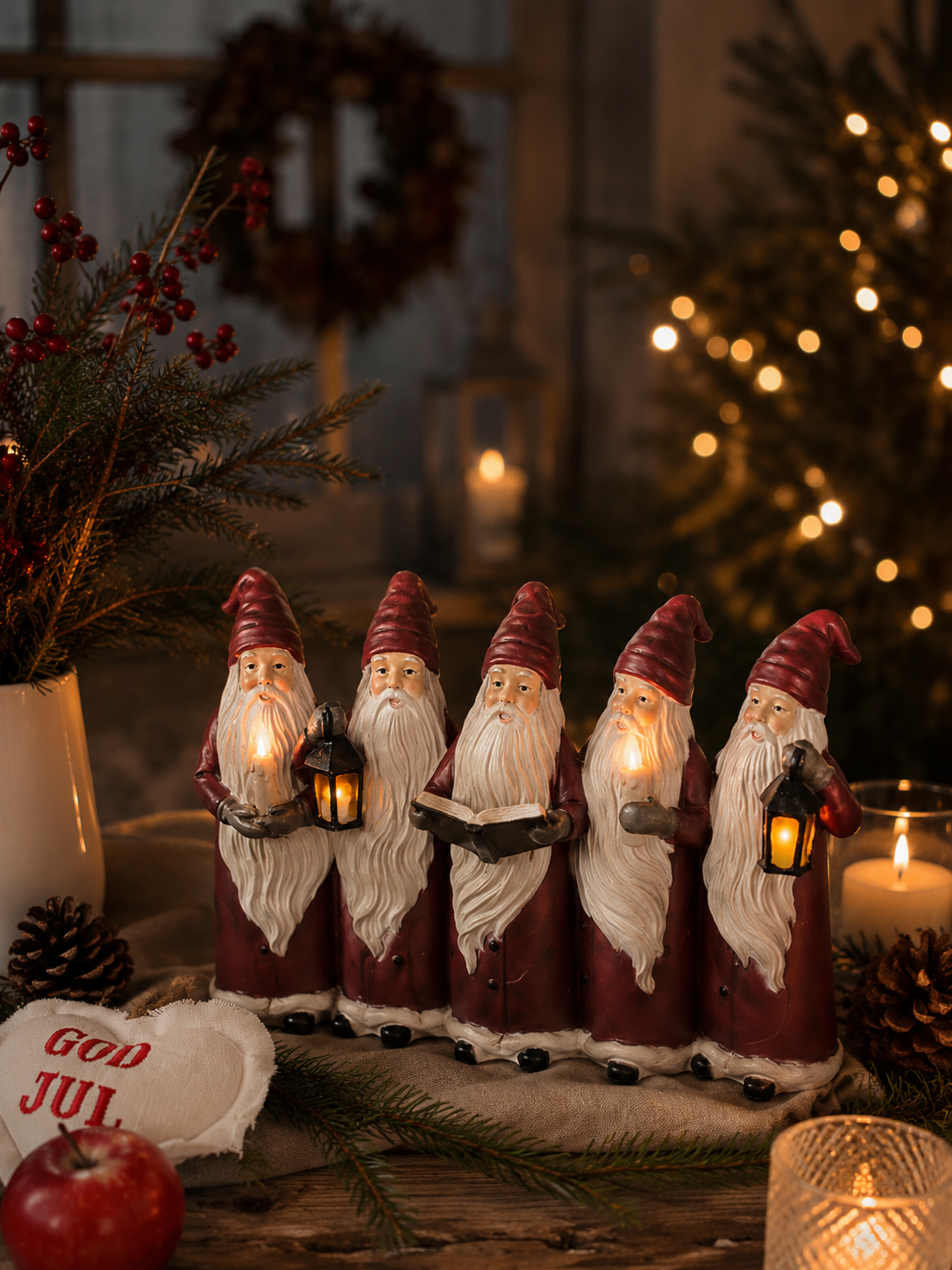 SANTA CLAUS TRAIN WITH LED LIGHTING 5 SANTA CLAUSES - 2
