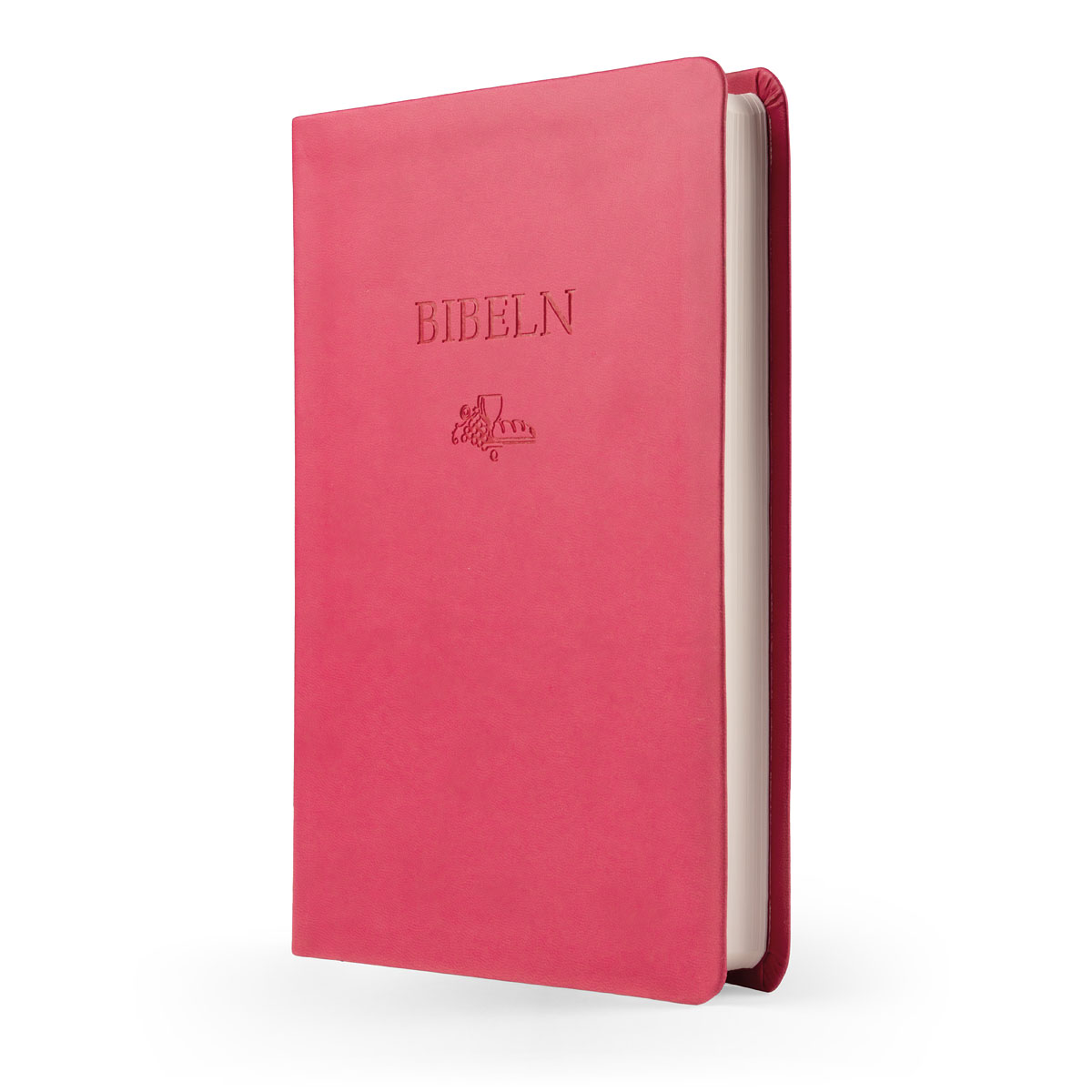 Folkbibeln 2015 slimline rosa konstskinn