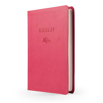 Folkbibeln 2015 slimline rosa konstskinn
