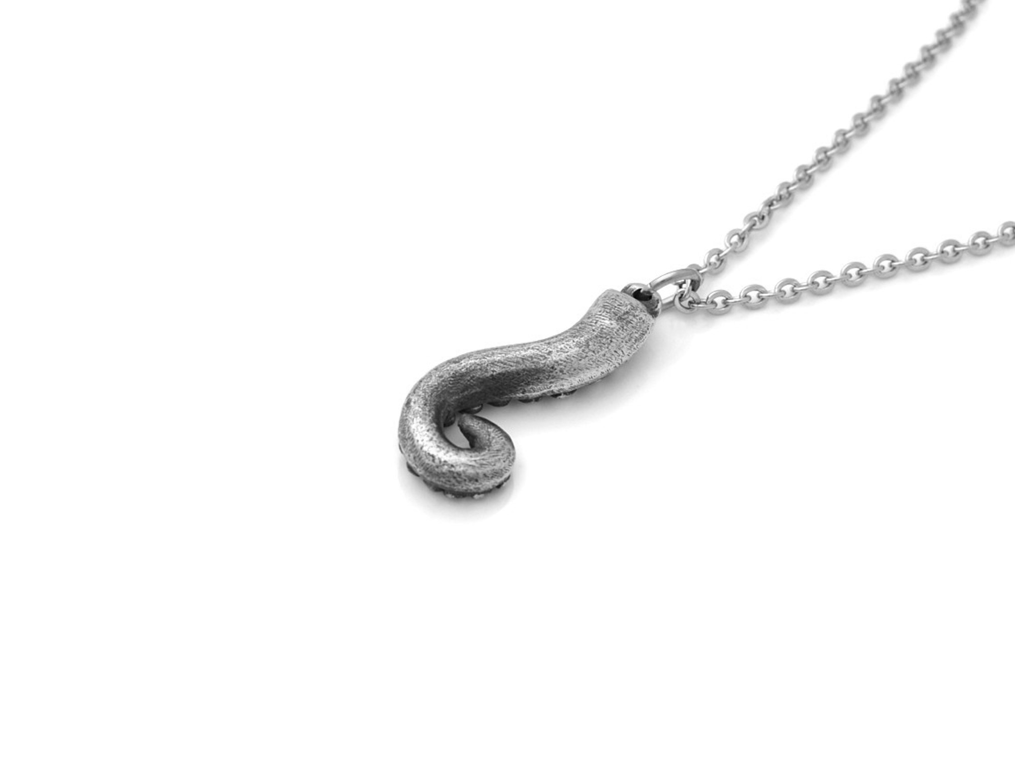 Bläckfisktentakel Halsband, Tentakel Smycke i Tenn - 4