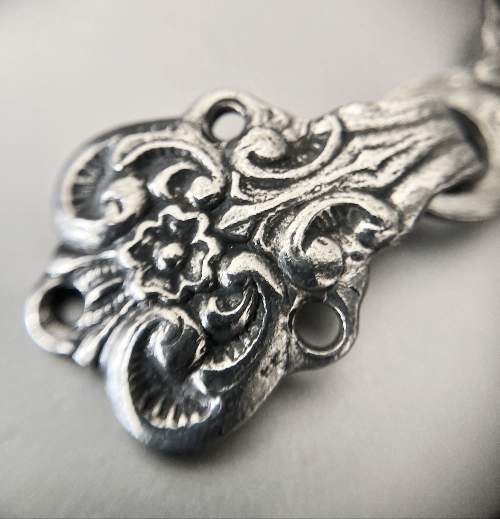 Folk costume buckle Pewter 