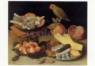 Still Life with Fruit and Sweets, Postcard