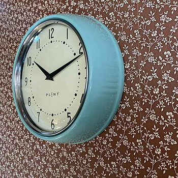 Wall clock, 50s, light blue, PLINT
