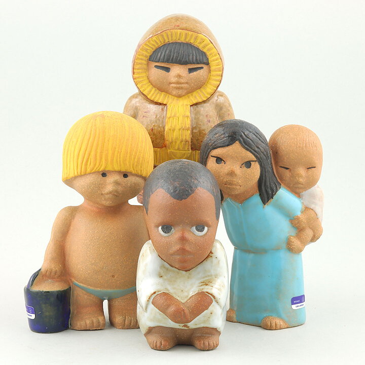 リサラーソン Children of the World（世界の子供たち）シリーズ All World Children  (東西南北) 1974年