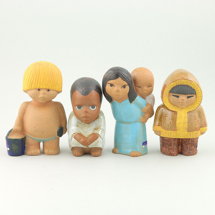 リサラーソン Children of the World（世界の子供たち）シリーズ All World Children  (東西南北) 1974年