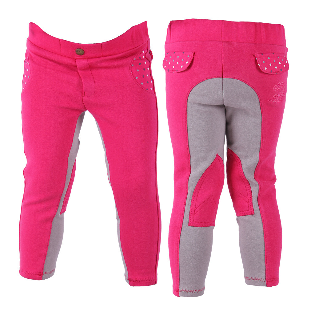 Ridbyxa med plats för blöja fuchsia