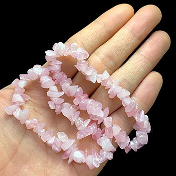 Rosenkvarts Chip Armband