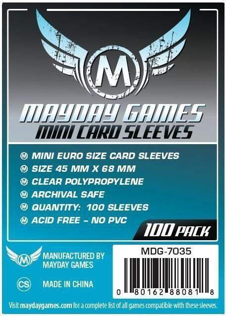 Mayday Mini Euro Card Sleeves (45x68mm) - 100 Pack