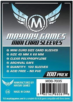 Mayday Mini Euro Card Sleeves (45x68mm) - 100 Pack
