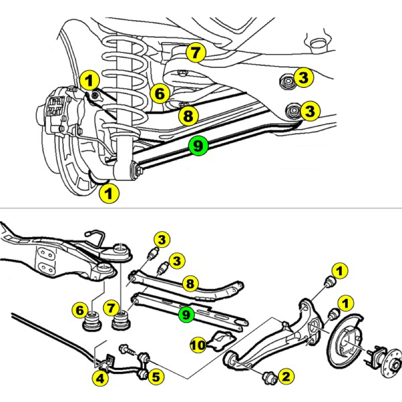 Rear lower support bar 9-5 98-10 (9) - 2
