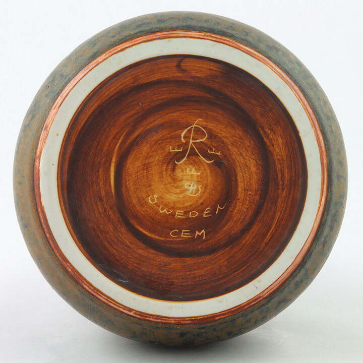 カールハリー・スタルハーネ　CEMシリーズ 艶消しの茶色の釉薬が美しい花瓶 Vase　1960年代  23cm