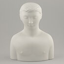 Stig Lindberg (Parian 1977) Matte White Mannen Med Masken Sculpture 24 cm 