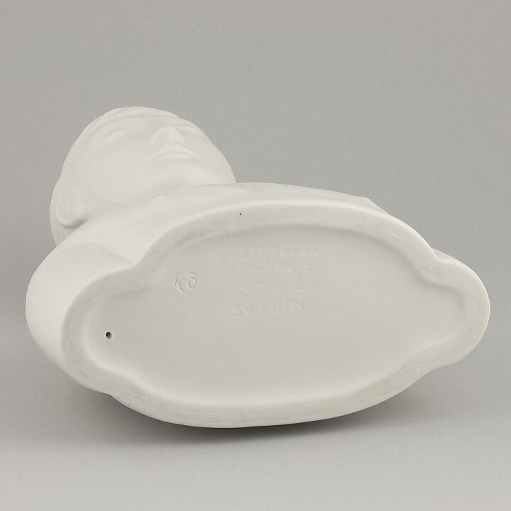 Stig Lindberg (Parian 1977) Matte White Mannen Med Masken Sculpture 24 cm 