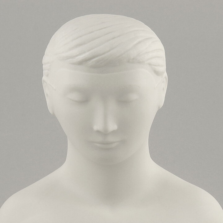 Stig Lindberg (Parian 1977) Matte White Mannen Med Masken Sculpture 24 cm 