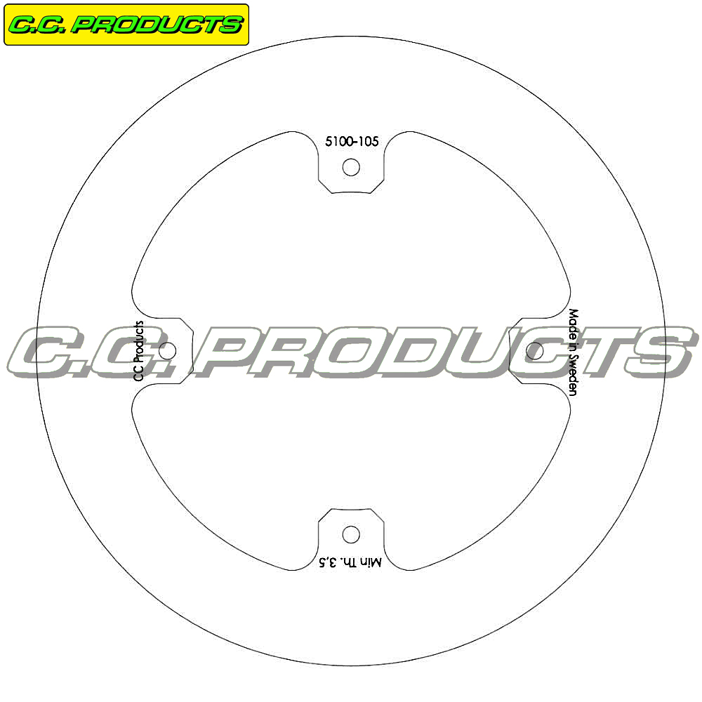 Bromsskiva Bak  Solid - Honda