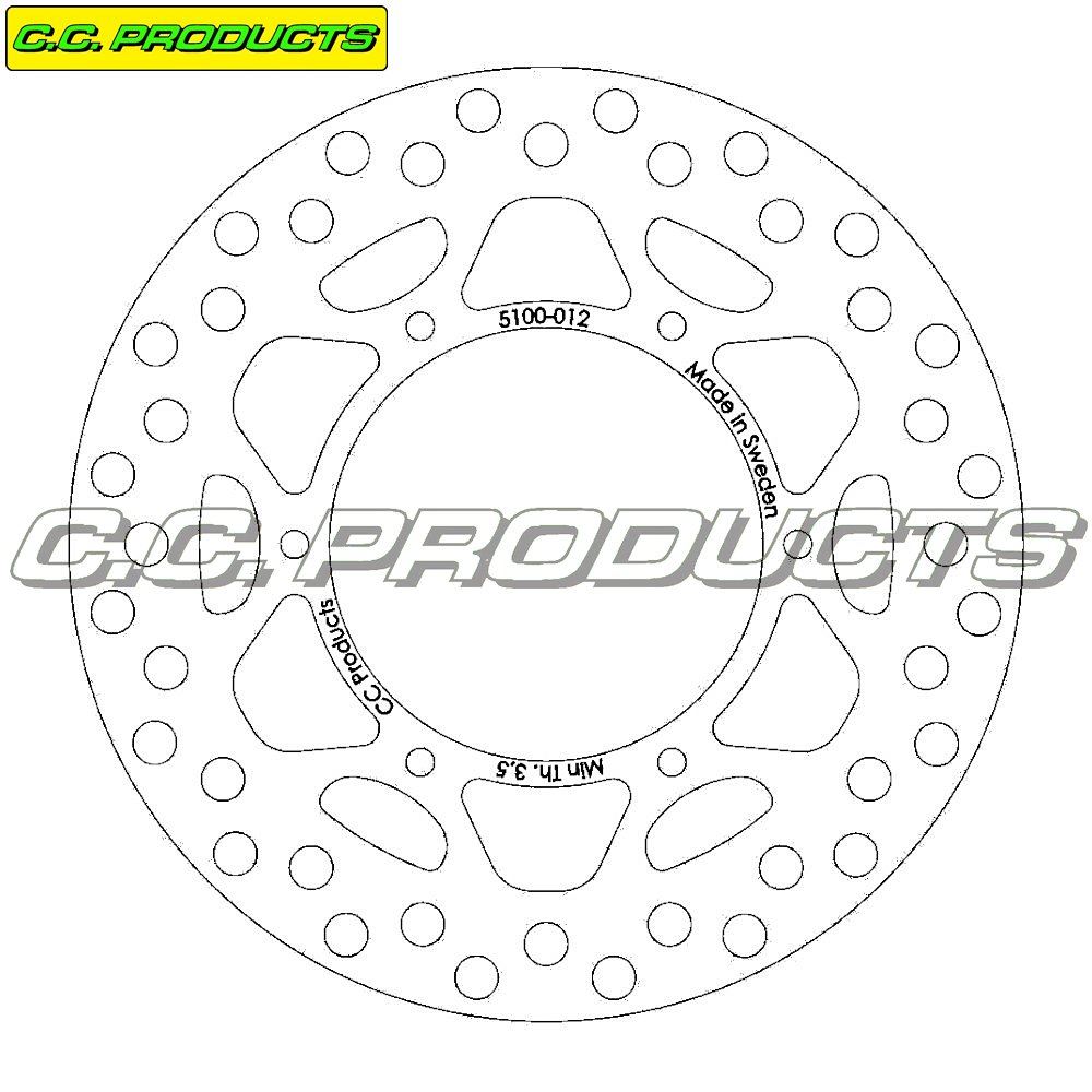 Brake Disc Rear - Kawasaki KDX 200 89-03