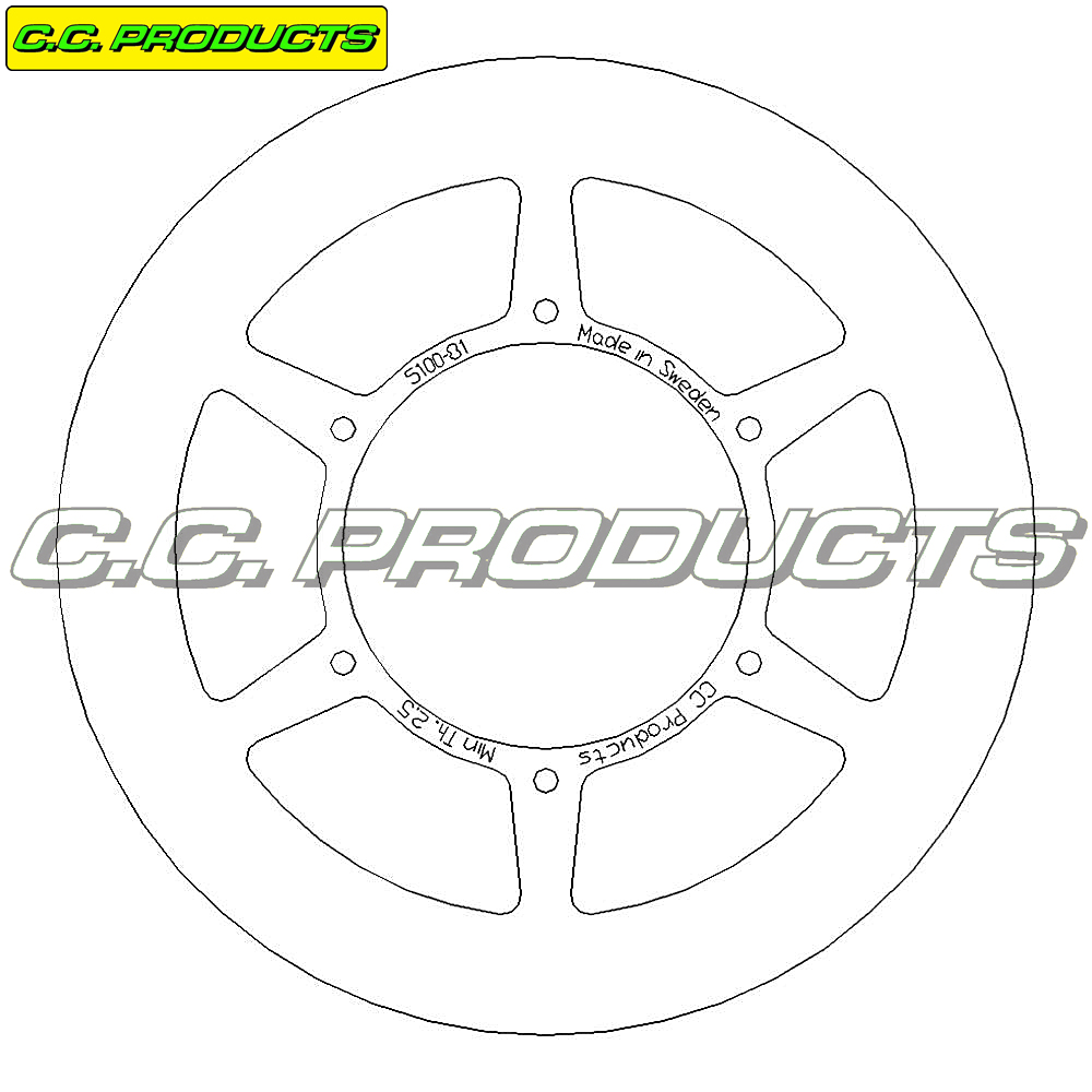 Bromsskiva Fram - GASGAS Enduro 95-19 - 260 mm Solid