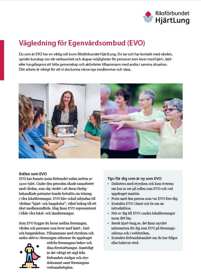 Vägledning för egenvårdsombud (EVO)