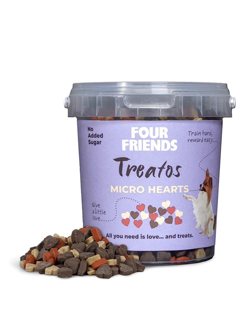 Four Friends Treatos Micro Hearts Hundgodis - 500 g