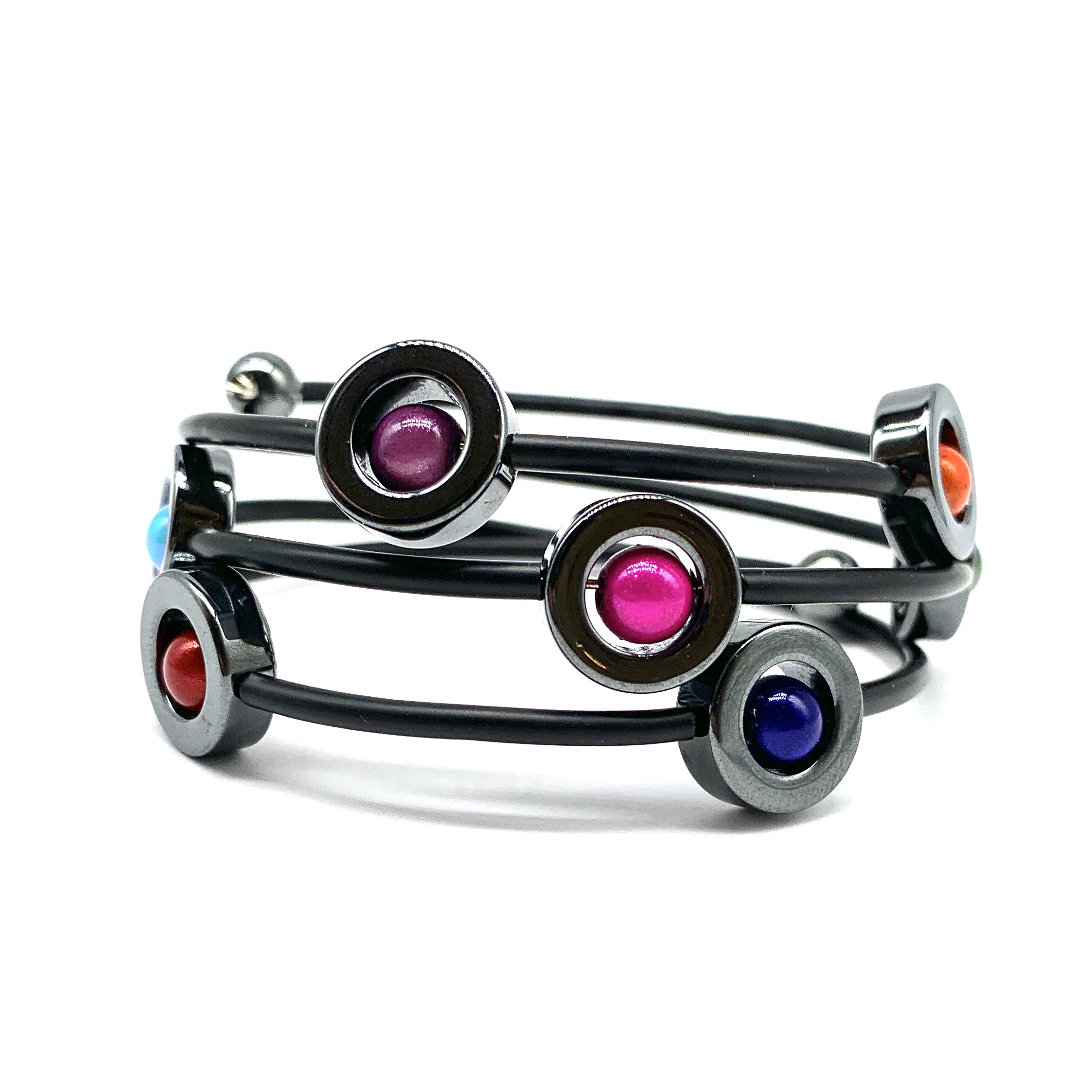  Bracelet Hematite Caramelle Multicolor  - 3