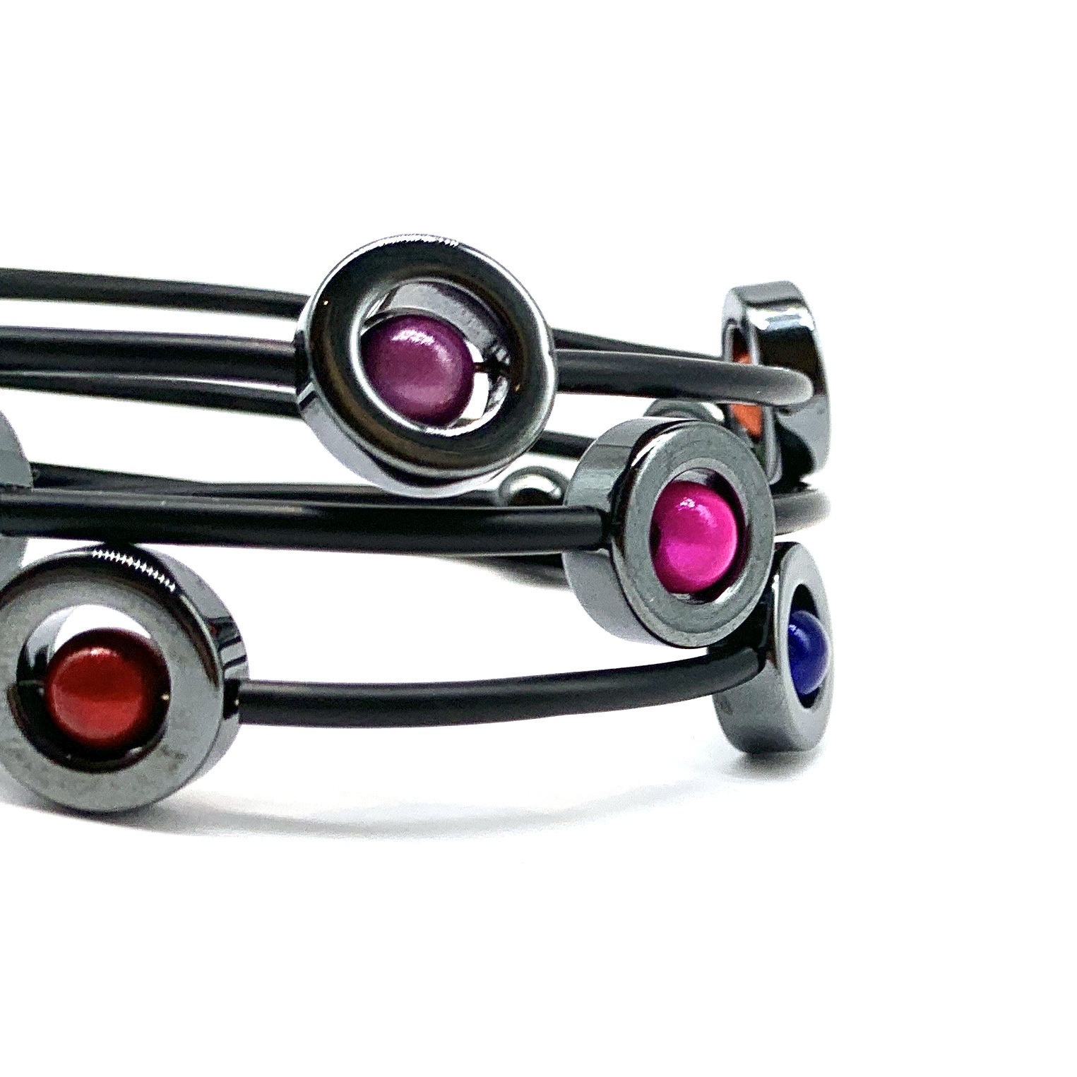  Bracelet Hematite Caramelle Multicolor  - 2