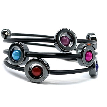 Bracelet Hematite Caramelle Multicolor 