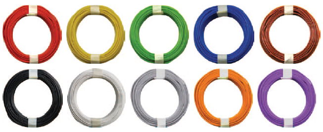 Cable, 10mtr, assorted colurs