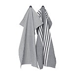 Kökshandduk 2-pack grå/vit