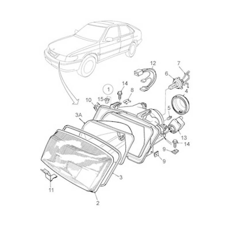 Headlight glass