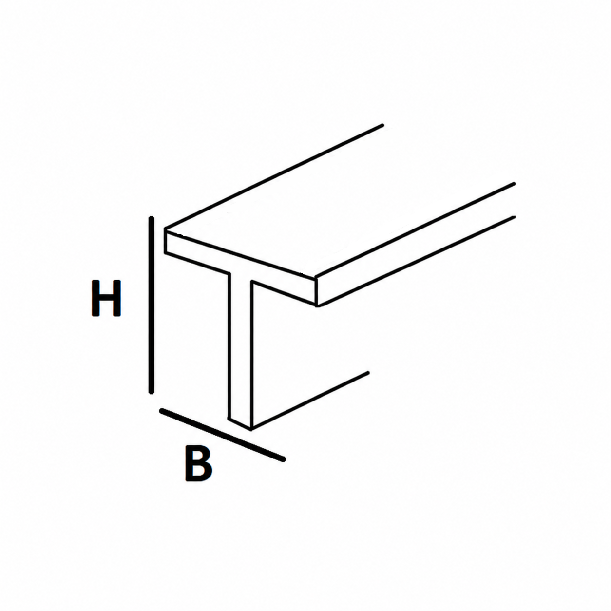 Brass, T-profil 3x2 0.5mm