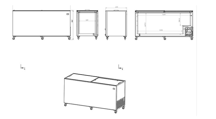 Frysbox BCZ0012/S, 582 liter