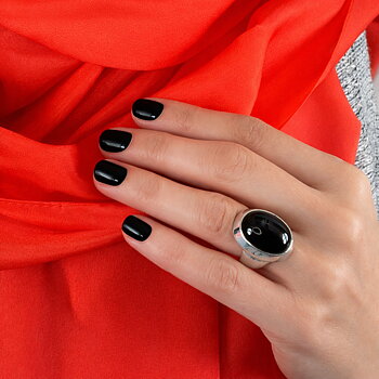 Black Indra Silverring