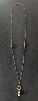 Guldpläterat Halsband med Sötvattenspärlor och Ametist