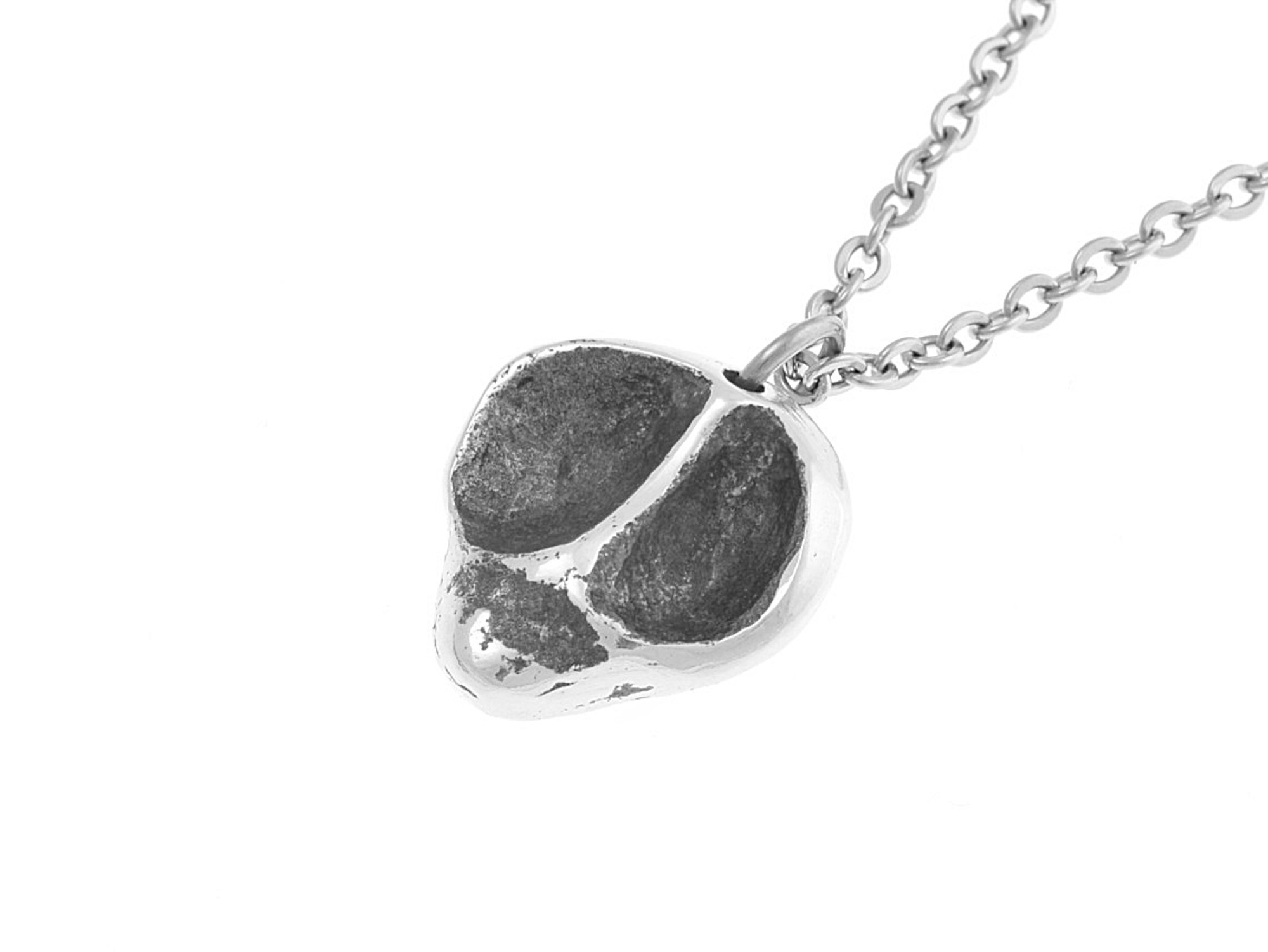 Knäskål Halsband, Skelett Smycke i Tenn - 4