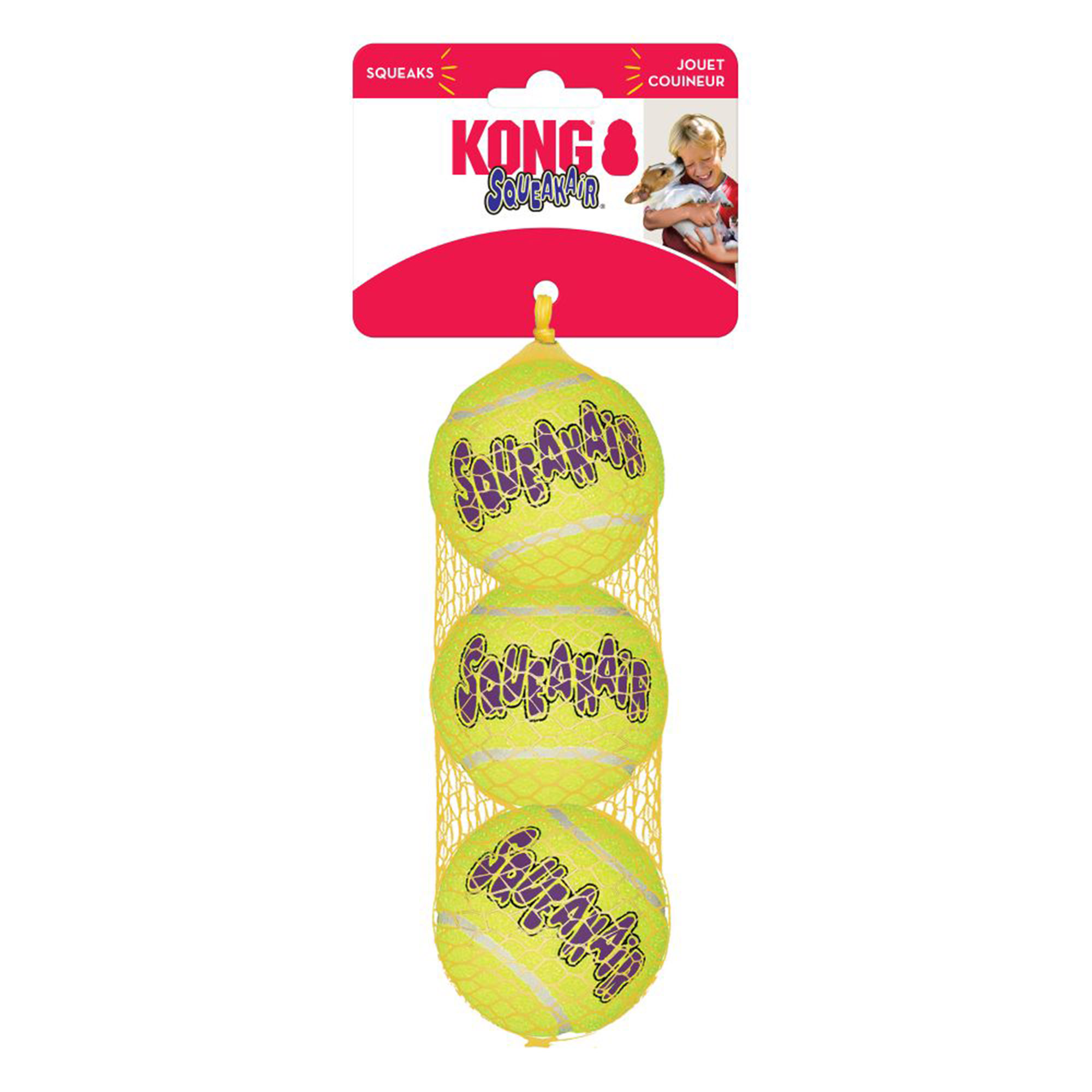 Koiran lelu Airdog KONG SqueakAir ‑tennispallo (S)