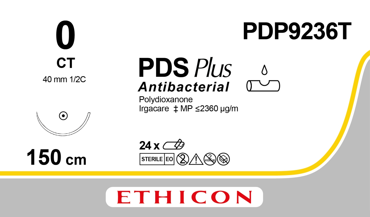 PDS Plus suture 0, PDP9236T, MO-2 150 cm purple LOOP - Suture 