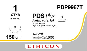 PDS Plus sutur 1, PDP9967T, CTXD 150 cm purple LOOP