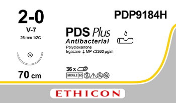 PDS Plus sutur 2-0, PDP9184H, V-7 70 cm purple