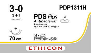 PDS Plus sutur 3-0, PDP1311H, 2XSH-1 70 cm purple