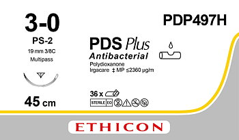 PDS Plus sutur 3-0, PDP497H, PS-2 45 cm undyed