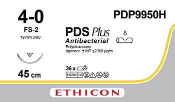 PDS Plus sutur 4-0, PDP9950H, FS-2 45 cm undyed
