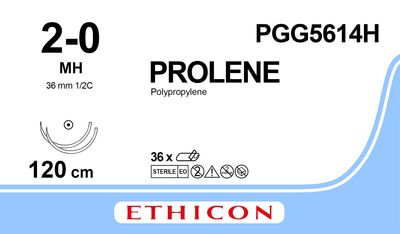 Prolene sutur 2-0, PGG5614H, 2XMH 120 cm blue