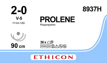 Prolene sutur 2-0, 8937H, 2XV-5 90 cm blue