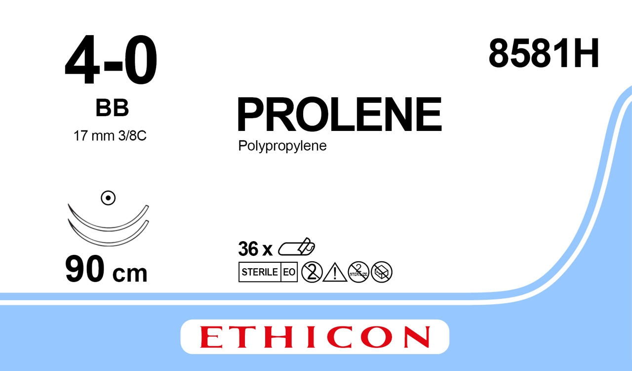 Prolene sutur 4-0, 8581H, 2XBB 90 cm blue