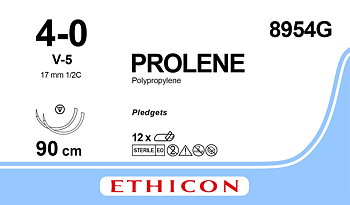 Prolene sutur 4-0, 8954G, 2XV-5 90 cm blue PLEDGET